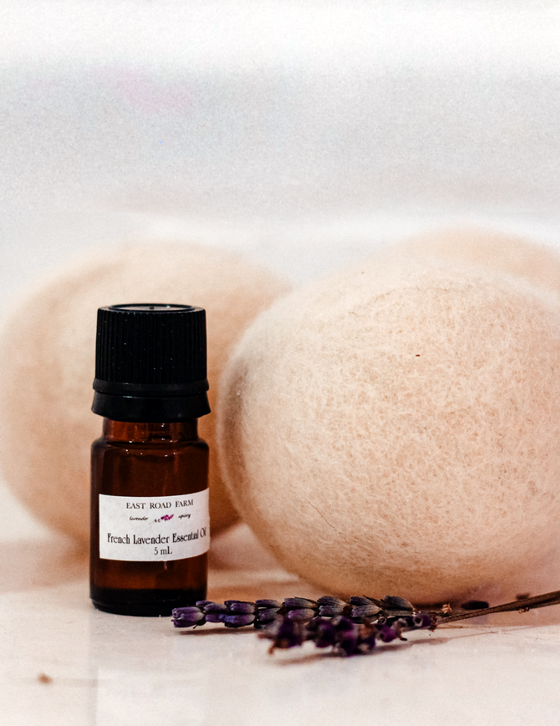 Wool Dryer Balls & Pure Essential French Lavender Oil